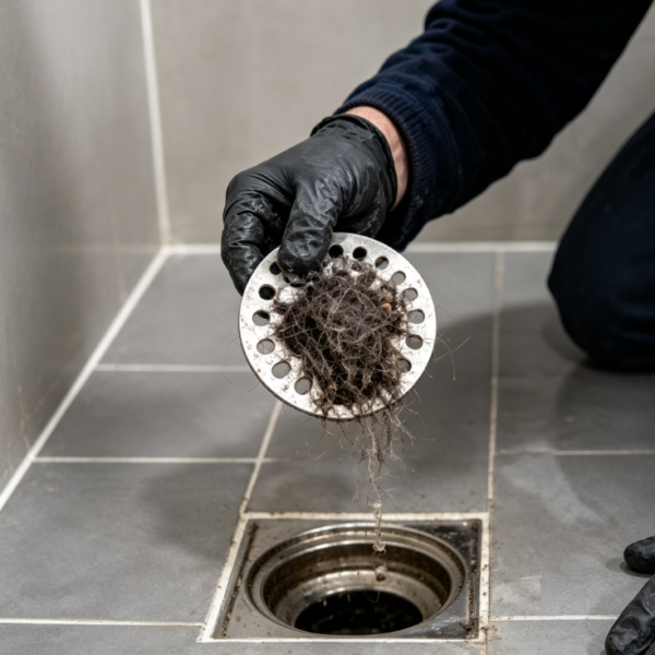 Hair Blockage Floor Drain Clearing Service