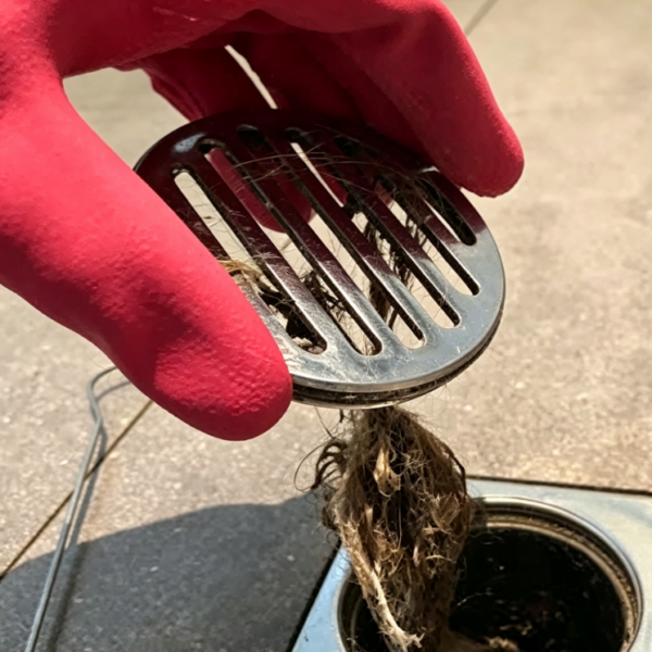 Outdoor Floor Drain Debris Clearing Service