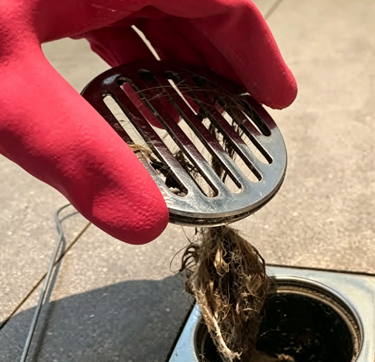 Outdoor Floor Drain Debris Clearing Service
